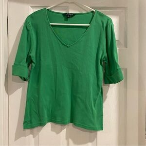 Ralph Lauren Green V Neck Large